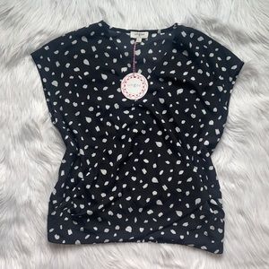 Umgee Rochelle Animal Print Blouse Women’s Short Sleeve